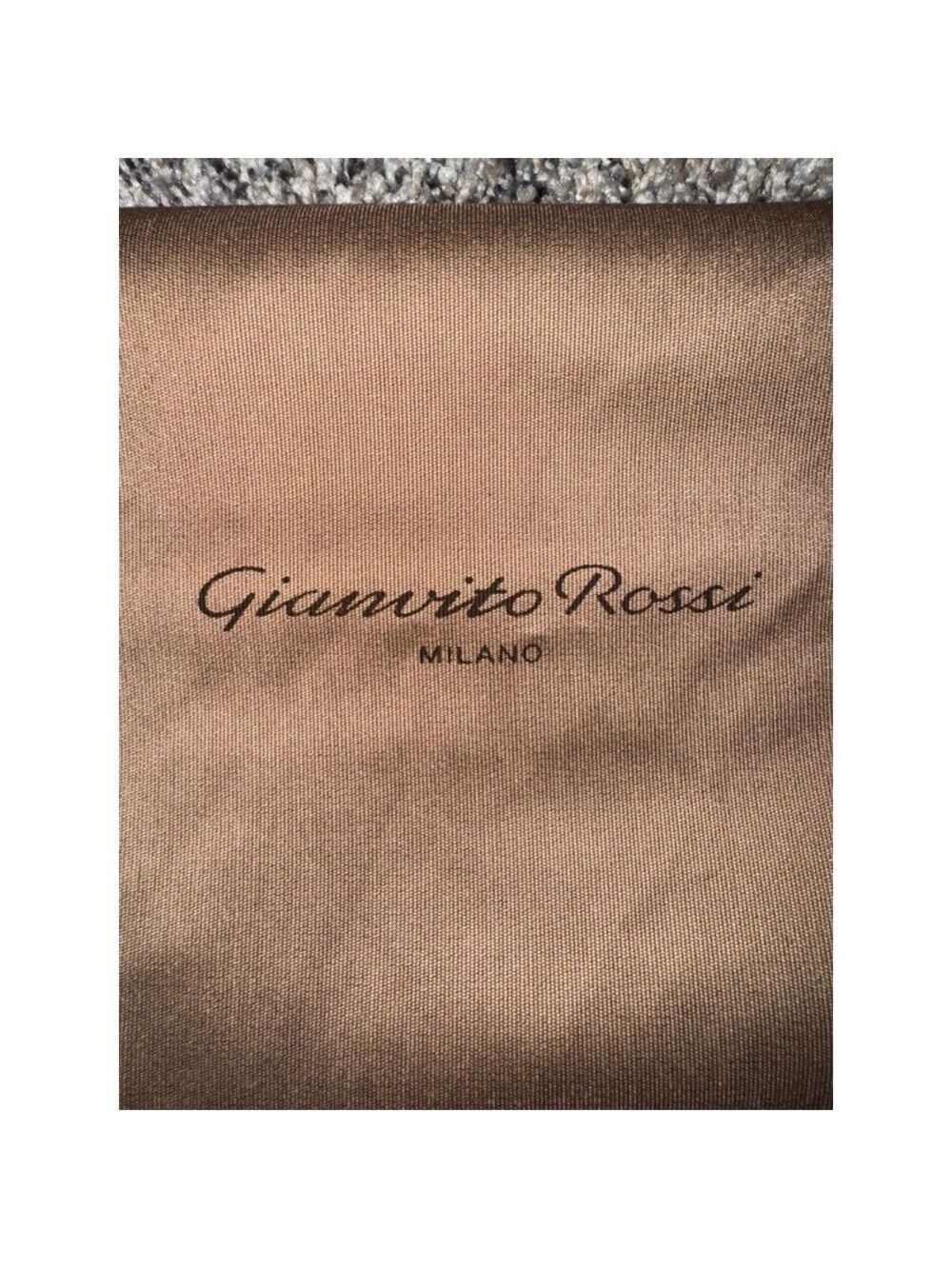 Gianvito Rossi Bronze Satin Drawstring Dust Bag Storage Pouch - Picture 9 of 9